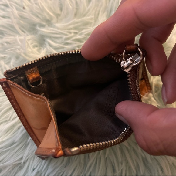 Coach Vintage Monogram Mini Coin Purse Pouch Leather Luxury Canvas - Picture 4 of 4